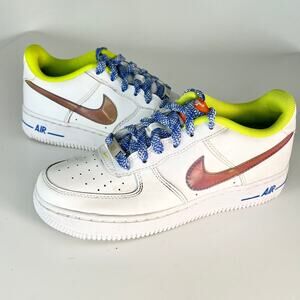 Nike Air Force 1 Low LV8 Sneakers Holographic White Magma Big Kids Youth 4.5